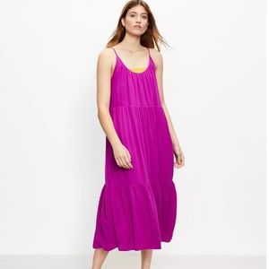 LOFT Tiered Purple Maxi Dress - NWT, never been worn